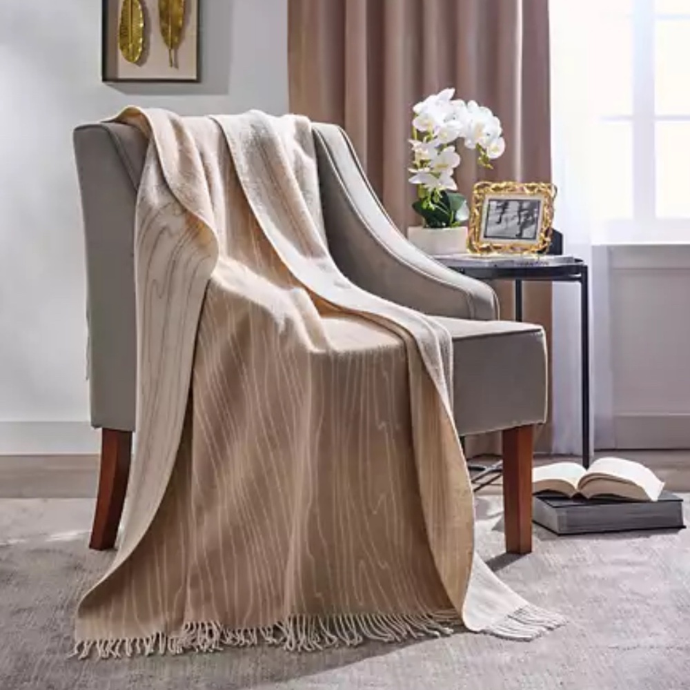Michael Aram Woodgrain Throw